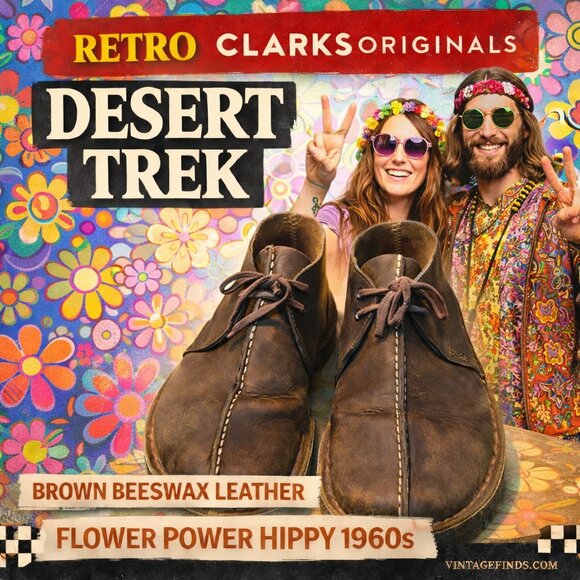 Clarks Other - Retro Clarks Originals Desert Trek in brown beeswax leather 10